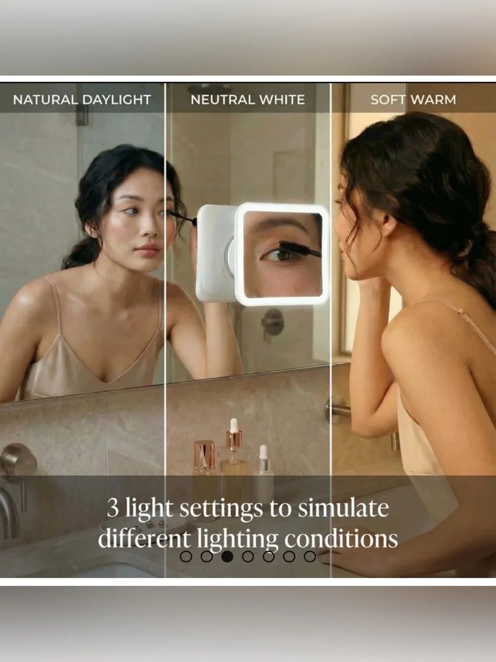 Fancii- Mira 10x Magnifying Makeup Mirror - White